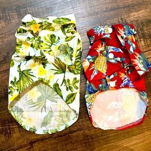 Dog clothes bundle of 2 tropical shirts XS dogs